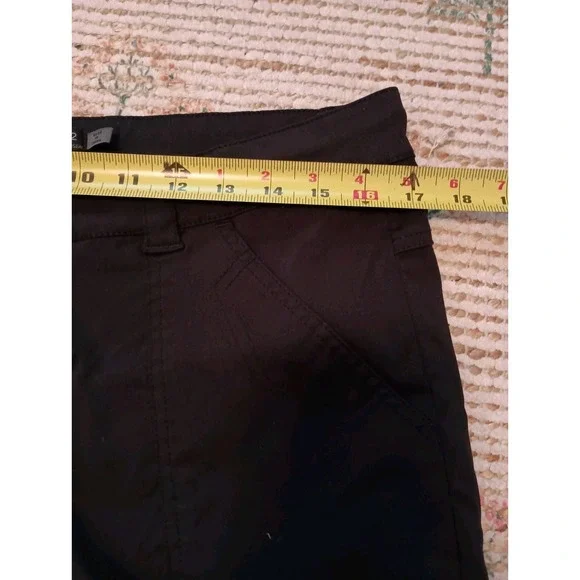 Prana Monarch‎ Women's Convertible Hiking Pants Size 12 Regular Black Zip Off - Picture 13 of 13